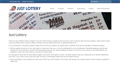 Desktop Screenshot of justlottery.com