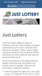 Mobile Screenshot of justlottery.com