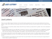 Tablet Screenshot of justlottery.com